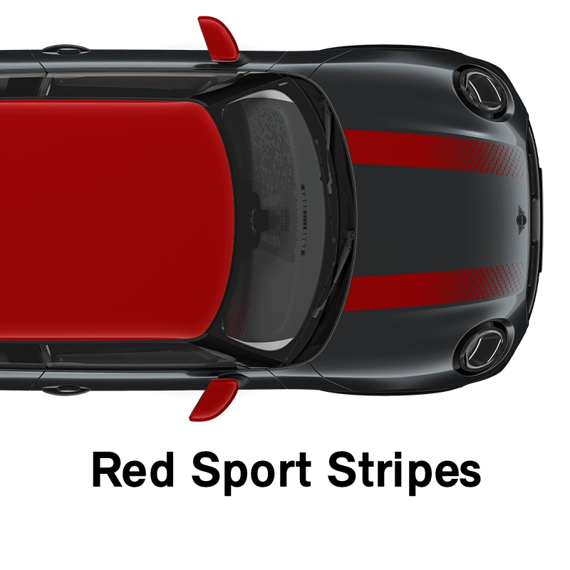 MINI Bonnet Stripes: Red Sport Stripes