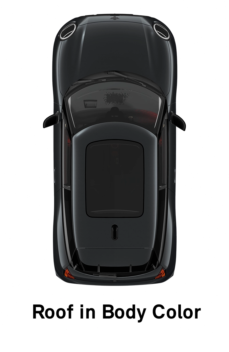MINI Roof: Roof and Mirror Caps in Body Colour