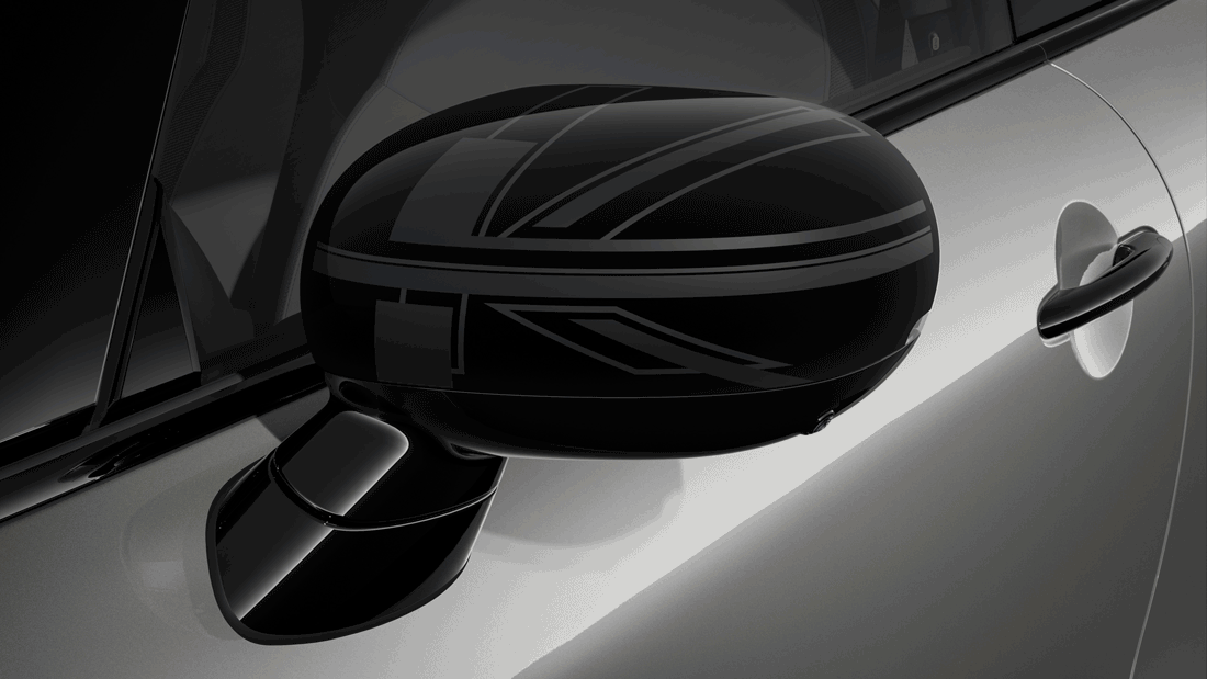 MINI Exterior Mirror Caps in different variations.